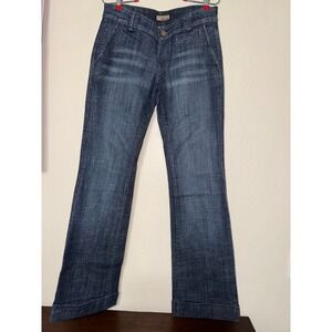 See Thru‎ Soul Women Blue Denim Bootcut Jeans Size 27 Cuffed